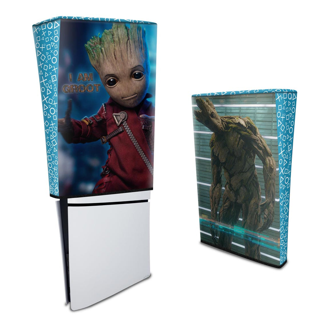 Capa Anti Poeira PS5 Slim Vertical - Baby Groot - Pop Arte Skins - foto 3