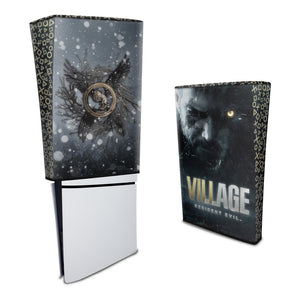 Capa Anti Poeira PS5 Slim Vertical - Resident Evil Village - Pop Arte Skins - foto 3