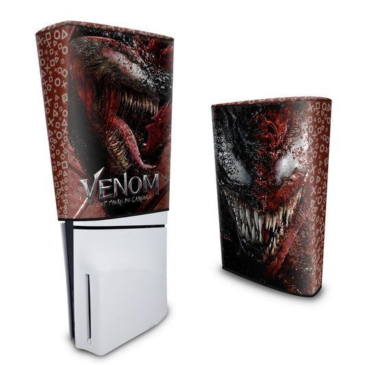 Capa Anti Poeira PS5 Slim Vertical - Venom Tempo de Carnificina