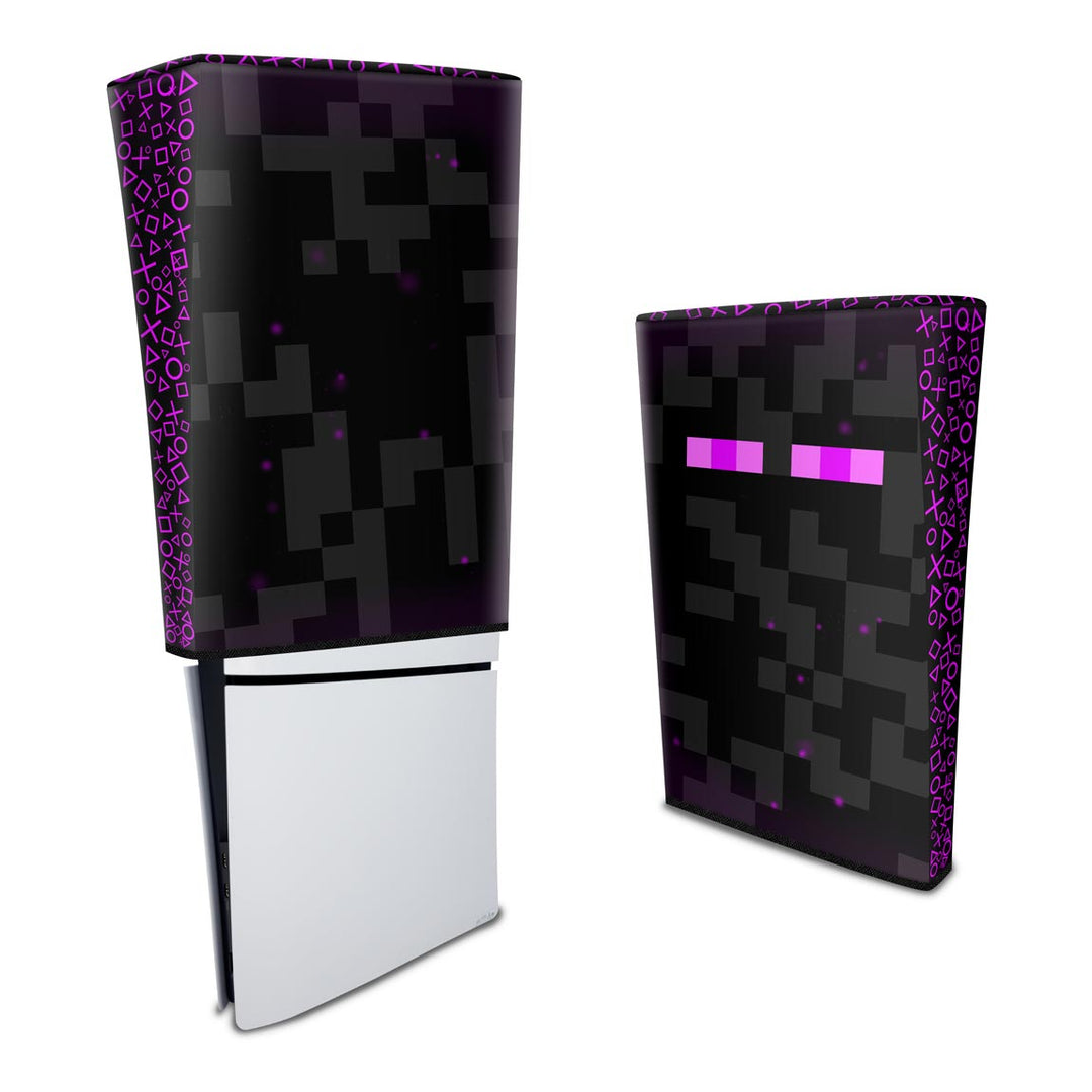 Capa Anti Poeira PS5 Slim Vertical - Minecraft Enderman - Pop Arte Skins - foto 3
