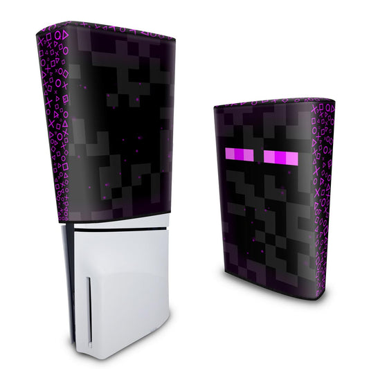 Capa Anti Poeira PS5 Slim Vertical - Minecraft Enderman