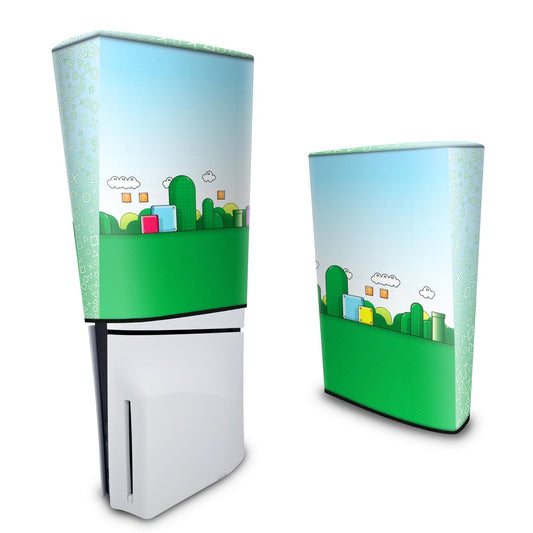 Capa Anti Poeira PS5 Slim Vertical - Super Mario Bros