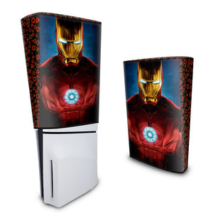 Capa Anti Poeira PS5 Slim Vertical - Iron Man Homem De Ferro - Pop Arte Skins