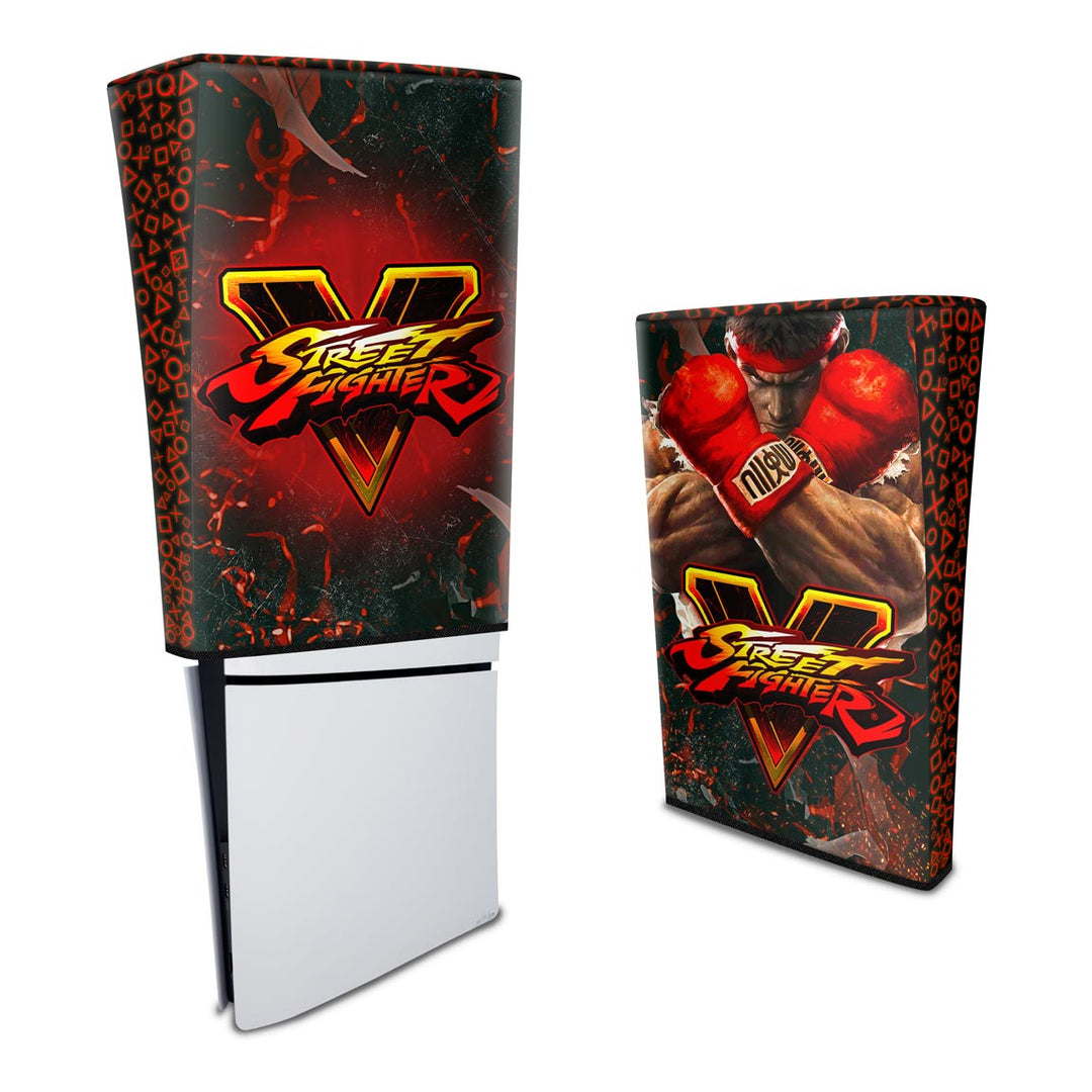 Capa Anti Poeira PS5 Slim Vertical - Street Fighter V - Pop Arte Skins - foto 3