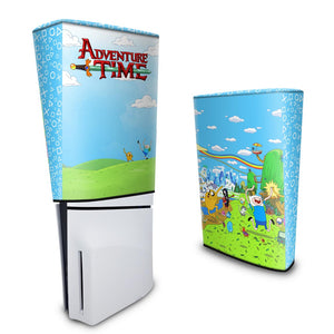 Capa Anti Poeira PS5 Slim Vertical - Hora de Aventura - Pop Arte Skins