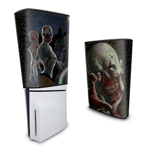 Capa Anti Poeira PS5 Slim Vertical - Zombie Zumbi The Walking - Pop Arte Skins