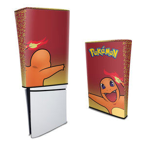 Capa Anti Poeira PS5 Slim Vertical - Pokemon Charmander - Pop Arte Skins - foto 3