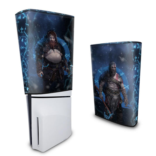 Capa Anti Poeira PS5 Slim Vertical - God of War Ragnarok B