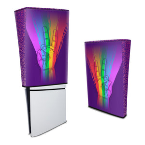 Capa Anti Poeira PS5 Slim Vertical - Rainbow Colors Colorido - Pop Arte Skins - foto 3