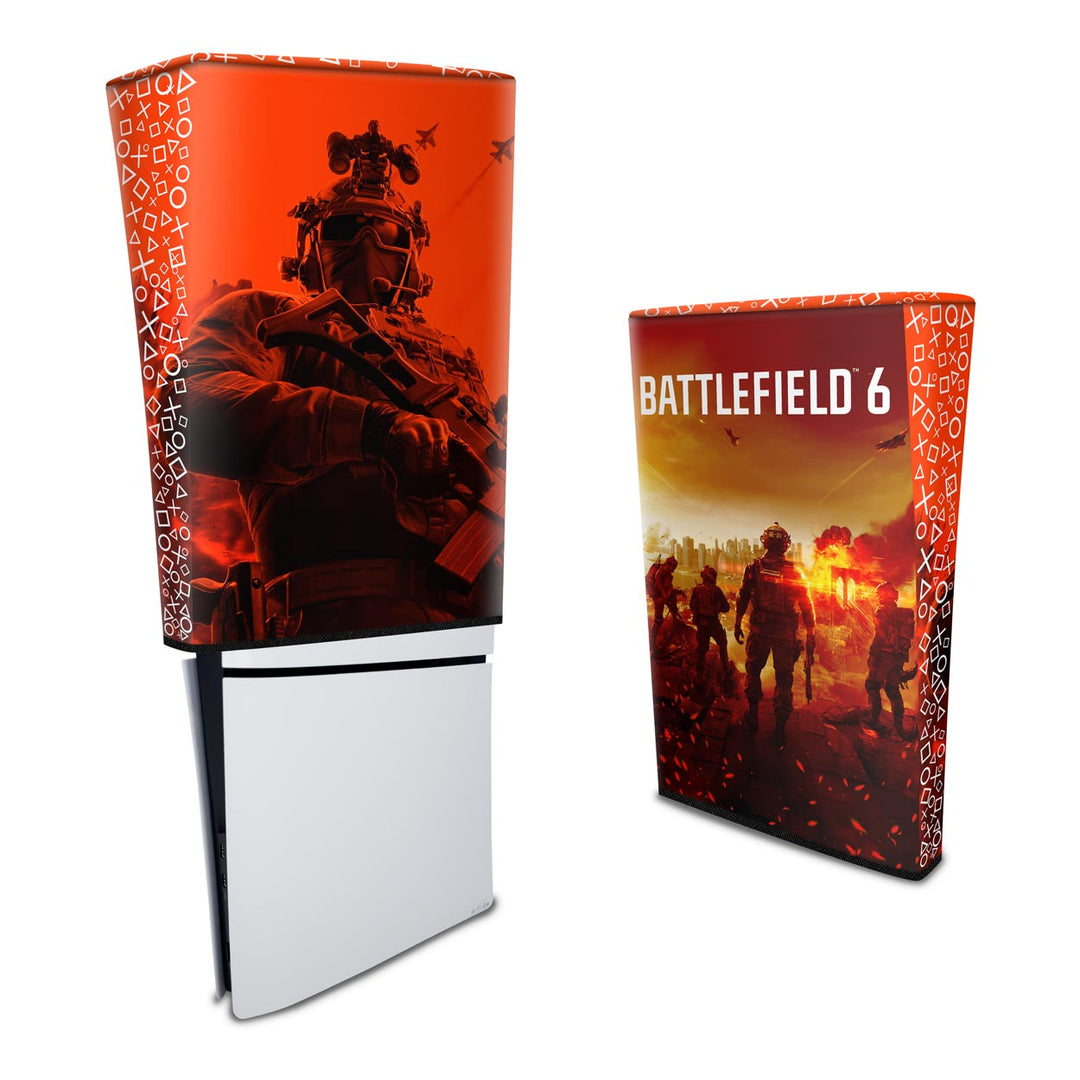 Capa Anti Poeira PS5 Slim Vertical - Battlefield 6 - Pop Arte Skins - foto 3