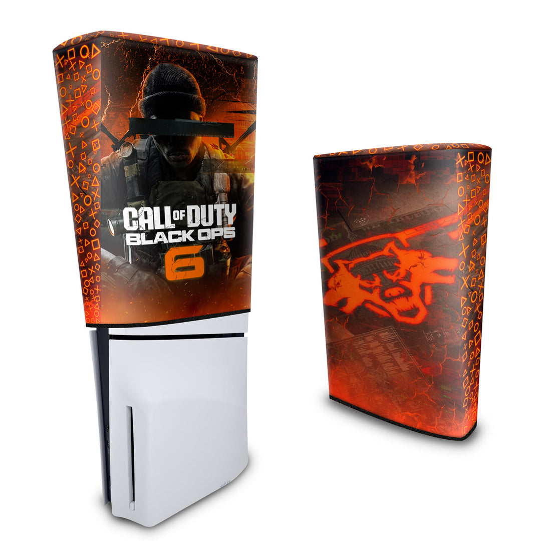 Capa Anti Poeira PS5 Slim Vertical - Call of Duty Black Ops 6 - Pop Arte Skins