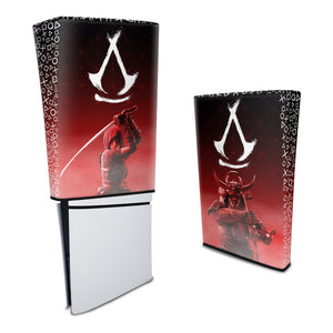 Capa Anti Poeira PS5 Slim Vertical - Assassin's Creed Shadows - Pop Arte Skins - foto 3
