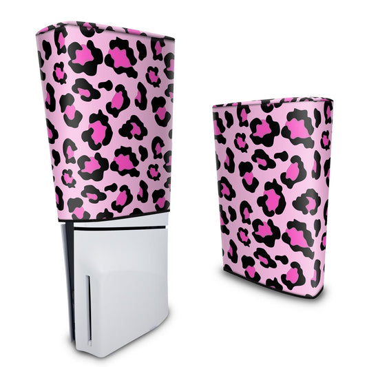 Capa PS5 Slim Anti Poeira Vertical - Onça Rosa