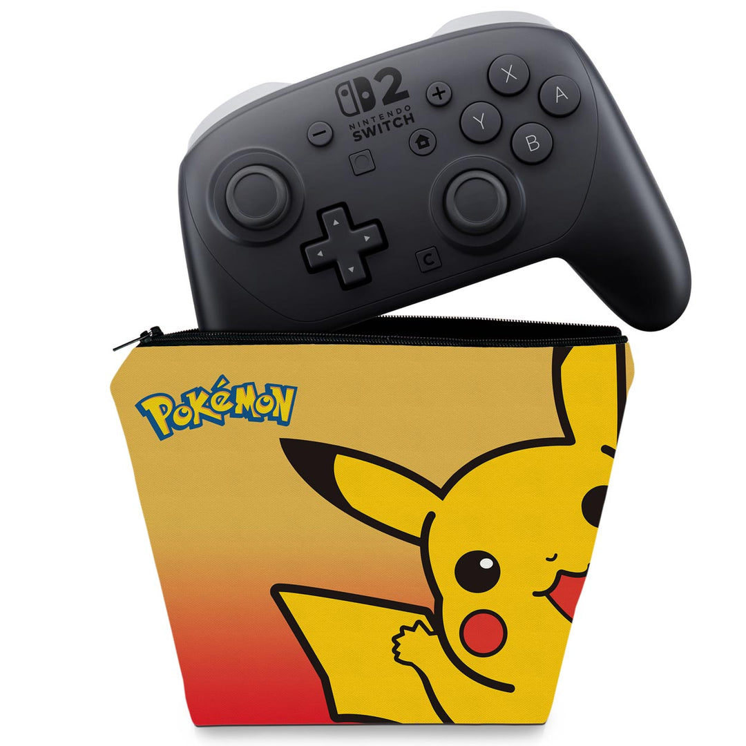 Capa Case Nintendo Switch 2 Pro Controle - Pokémon: Pikachu