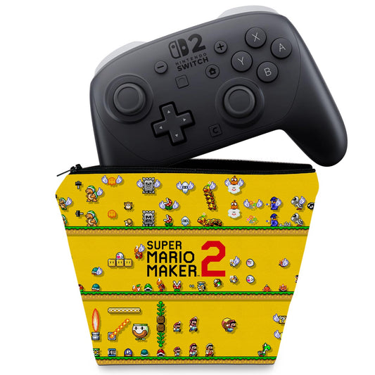 Capa Nintendo Switch 2 Pro Controle Case - Super Mario Maker 2