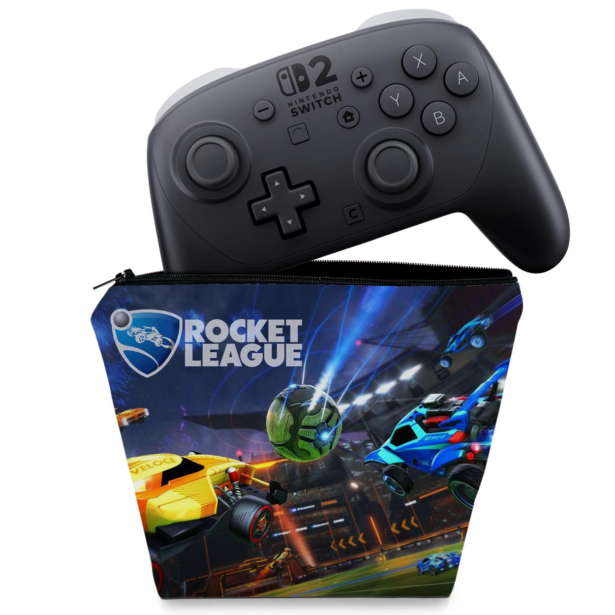 Capa Nintendo Switch 2 Pro Controle Case - Rocket League