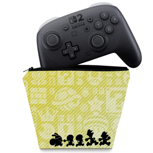 Capa Nintendo Switch 2 Pro Controle Case - New Super Mario Bros. U