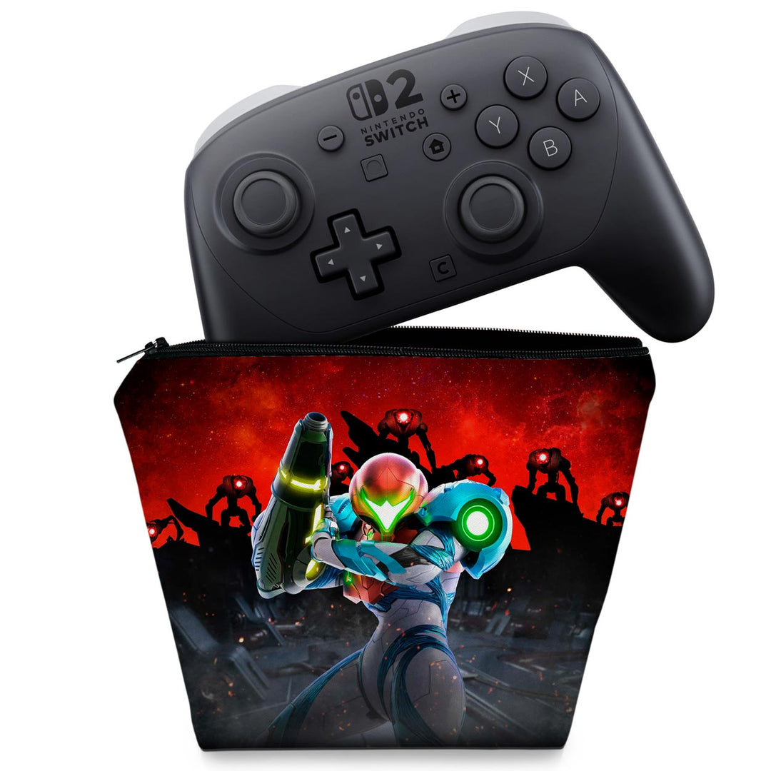 Capa Case Nintendo Switch 2 Pro Controle - Metroid Dread