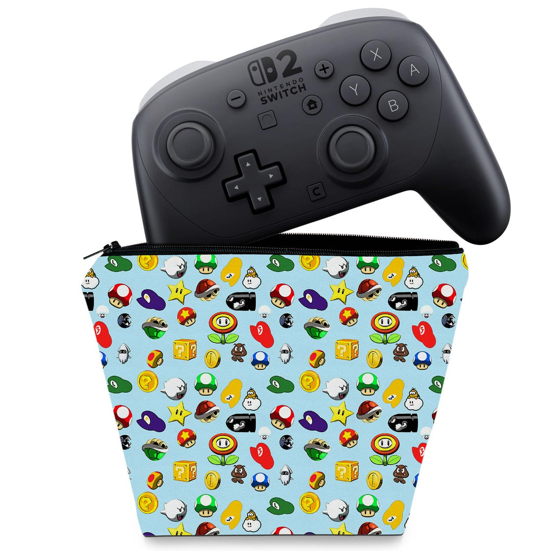 Capa Case Nintendo Switch 2 Pro Controle - Super Mario