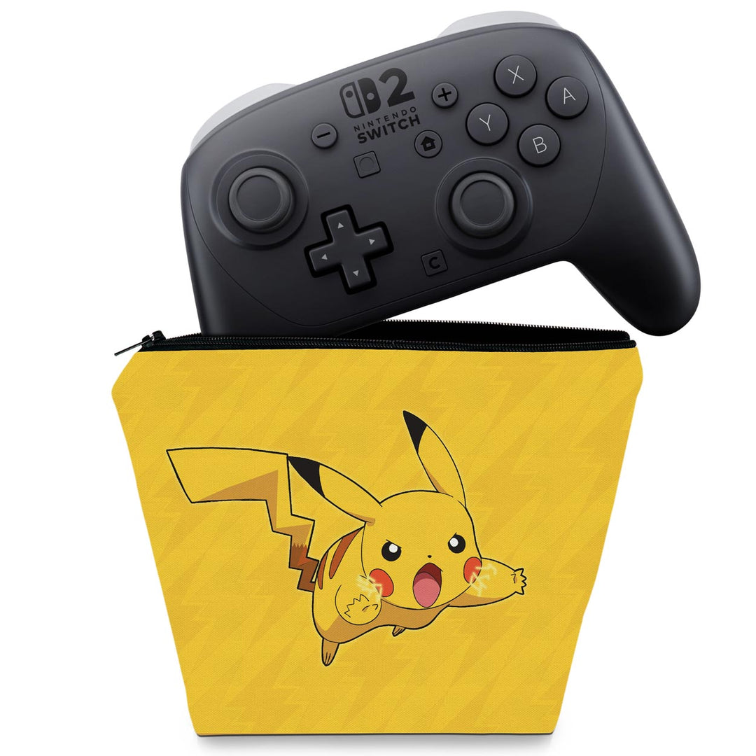 Capa Case Nintendo Switch 2 Pro Controle - Pikachu Pokemon