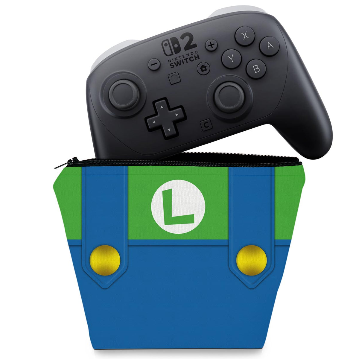 Capa Nintendo Switch 2 Pro Controle Case - Luigi Verde Mania