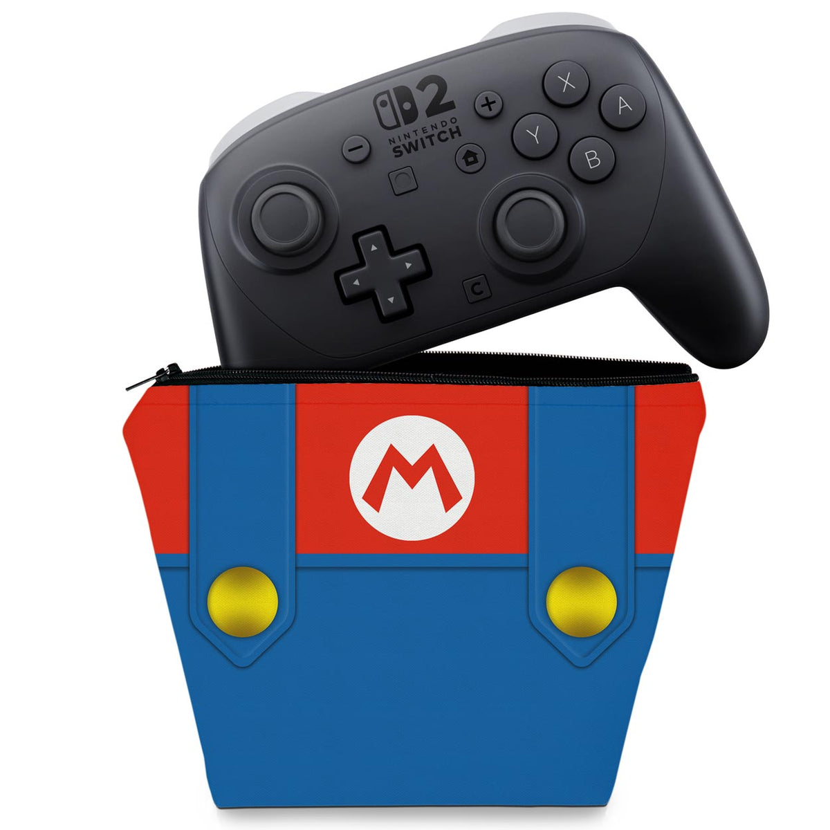 Capa Nintendo Switch 2 Pro Controle Case - Mario Vermelho Mania