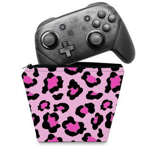 Capa Case Nintendo Switch Pro Controle - Onça Rosa