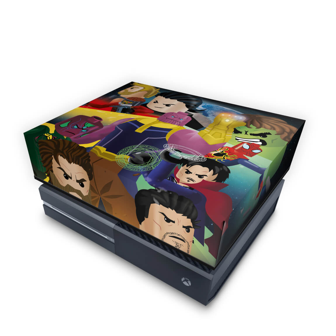 Capa Anti Poeira Xbox One Fat - Lego Avengers Vingadores