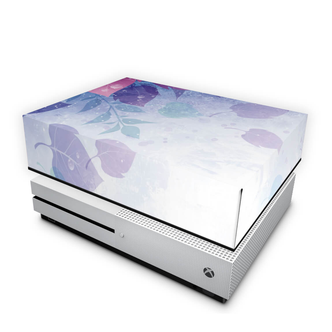 Capa Anti Poeira Xbox One Slim - Folhas Lilás