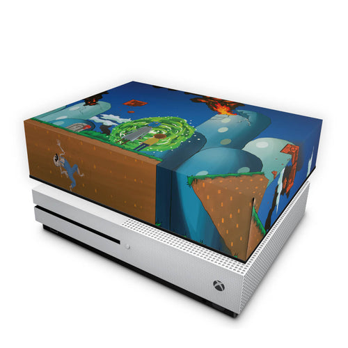 Capa Anti Poeira Xbox One Slim - Rick And Morty Mario