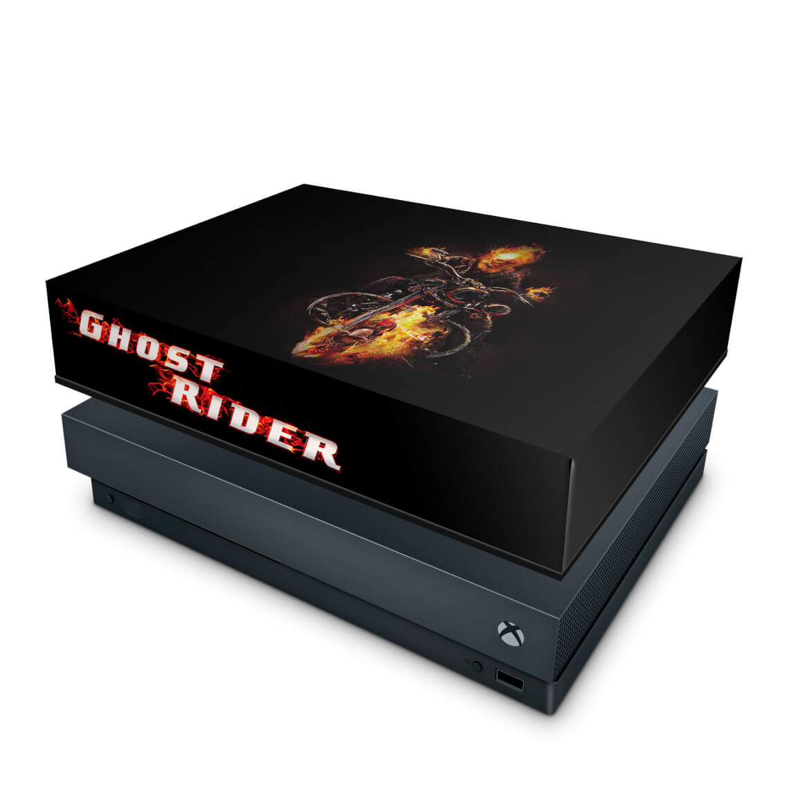 Capa Anti Poeira Xbox One X - Ghost Rider - Motoqueiro Fantasma #A