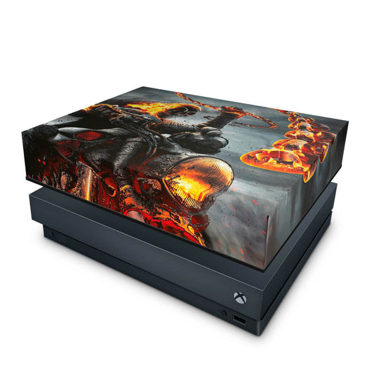 Capa Anti Poeira Xbox One X - Ghost Rider - Motoqueiro Fantasma #B