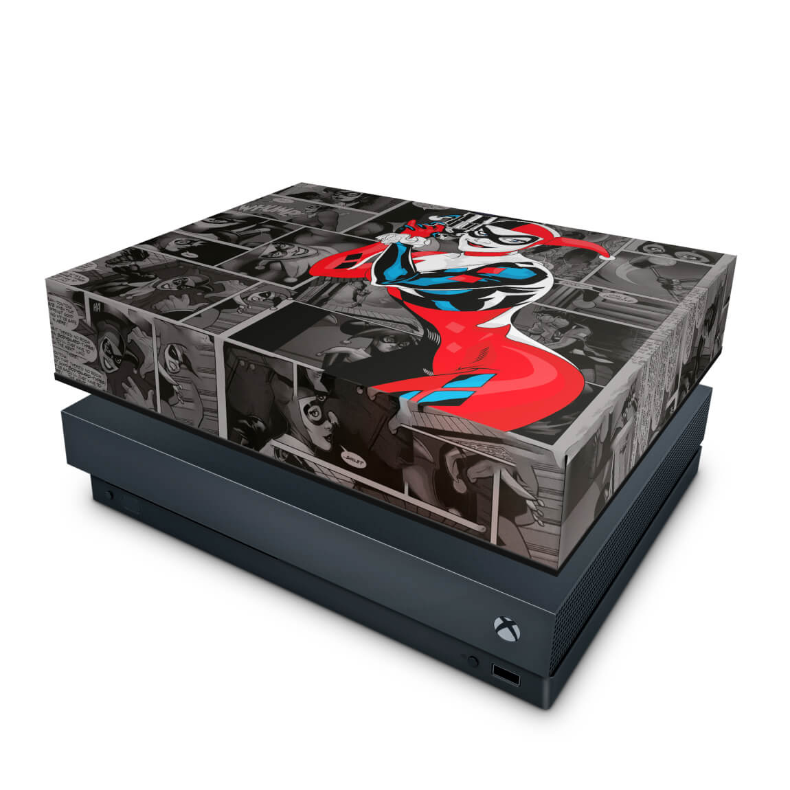 Capa Anti Poeira Xbox One X - Arlequina Harley Quinn #A