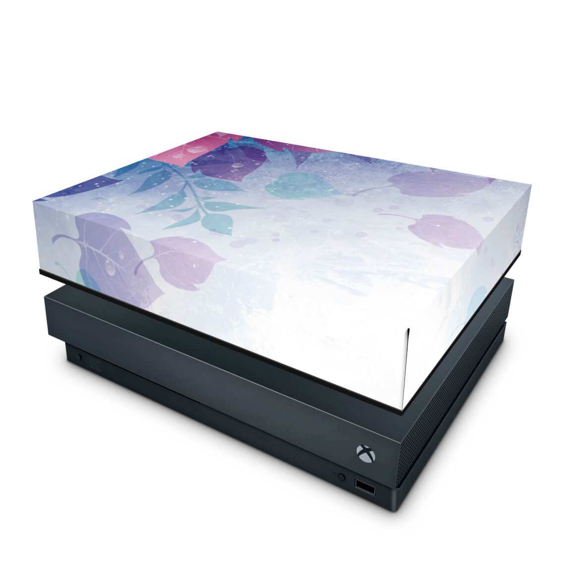 Capa Anti Poeira Xbox One X - Folhas Lilás