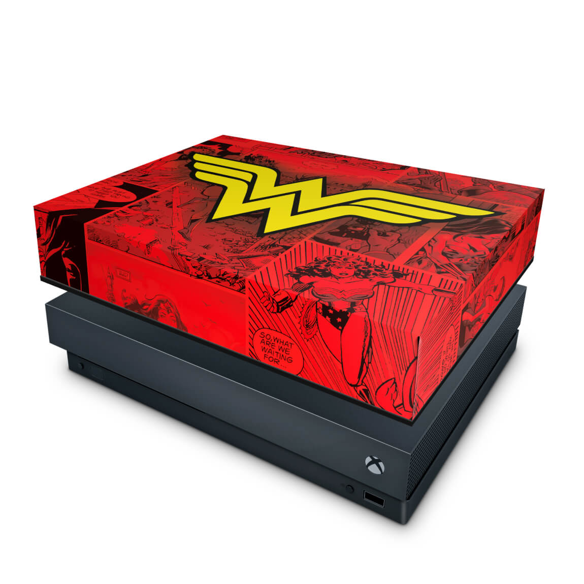 Capa Anti Poeira Xbox One X - Mulher Maravilha Comics