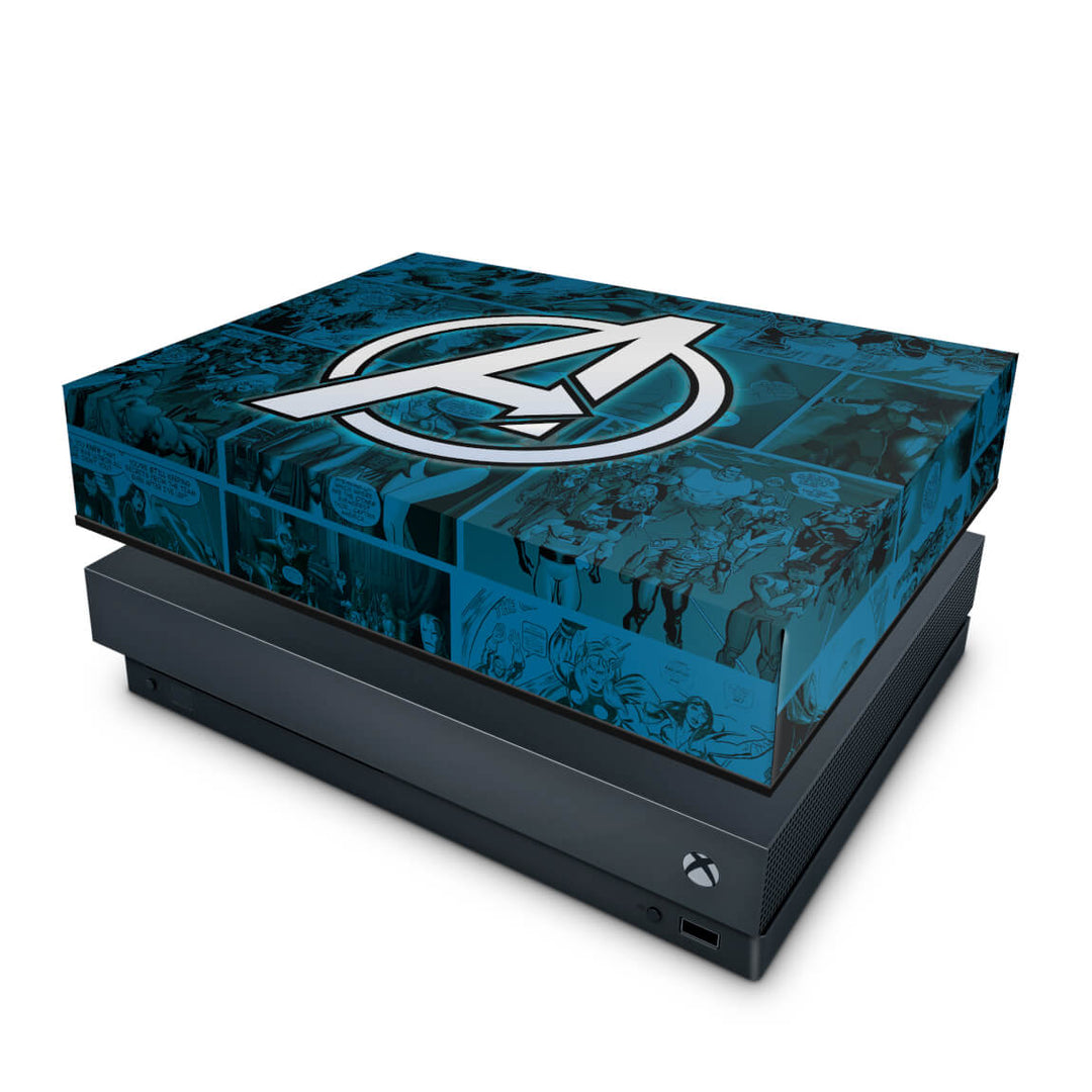 Capa Anti Poeira Xbox One X - Avengers Vingadores Comics