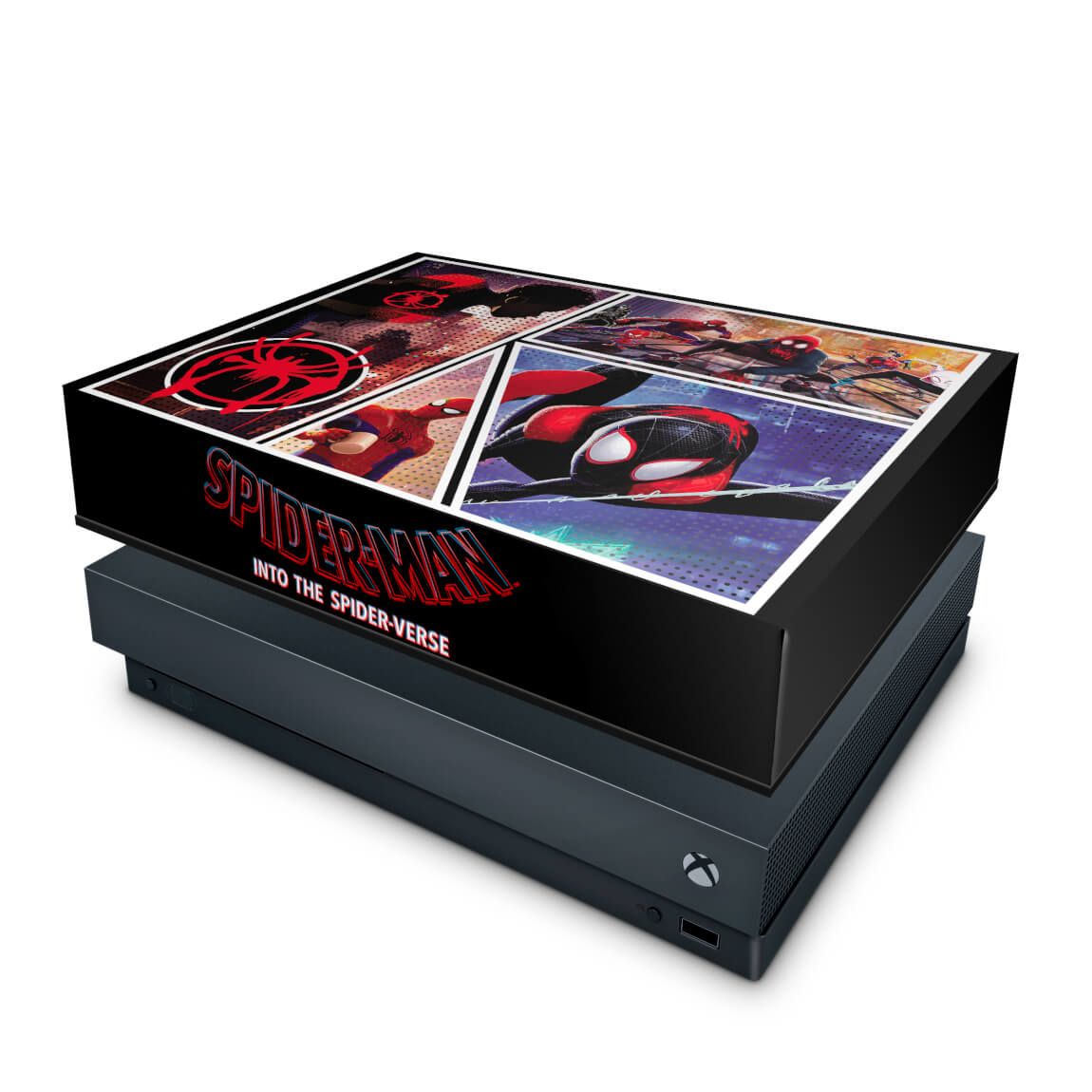 Capa Anti Poeira Xbox One X - Homem-Aranha no Aranhaverso