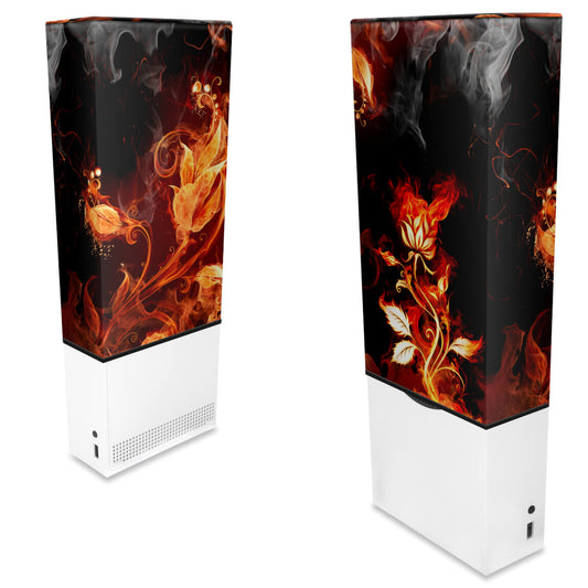 Capa Xbox Series S Anti Poeira Vertical - Fire Flower