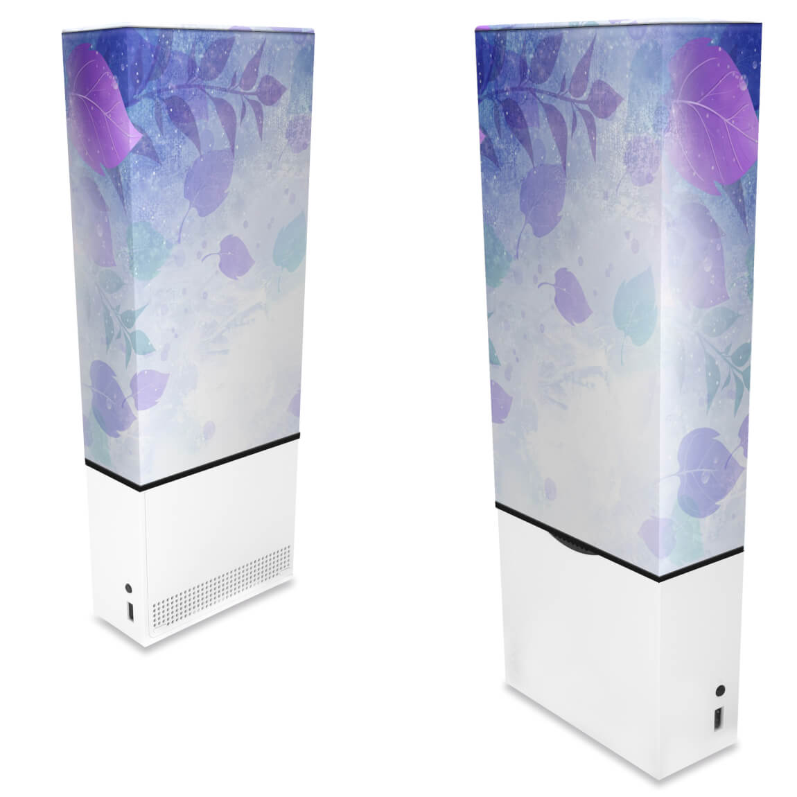 Capa Xbox Series S Anti Poeira Vertical - Folhas Lilás