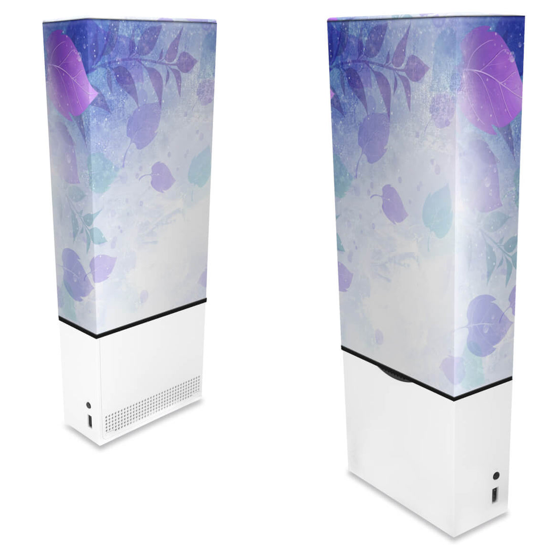 Capa Anti Poeira Xbox Series S Vertical - Folhas Lilás