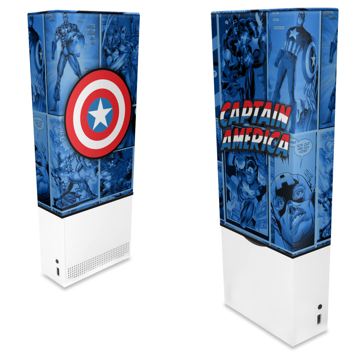 Capa Anti Poeira Xbox Series S Vertical - Capitão América Comics