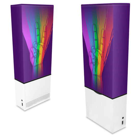 Capa Xbox Series S Anti Poeira Vertical - Rainbow Colors Colorido