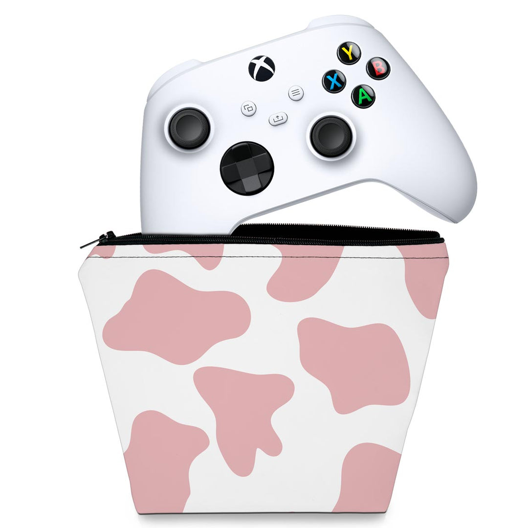 Capa Case Xbox Series S X Controle - Vaquinha Rosa - Pop Arte Skins