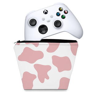 Capa Case Xbox Series S X Controle - Vaquinha Rosa - Pop Arte Skins