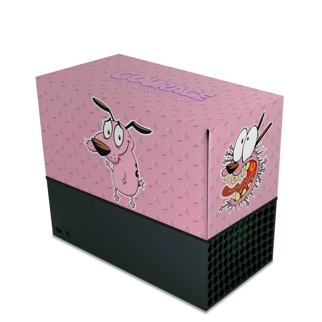 Capa Anti Poeira Xbox Series X Horizontal - Coragem: O Cão Covarde - Pop Arte Skins