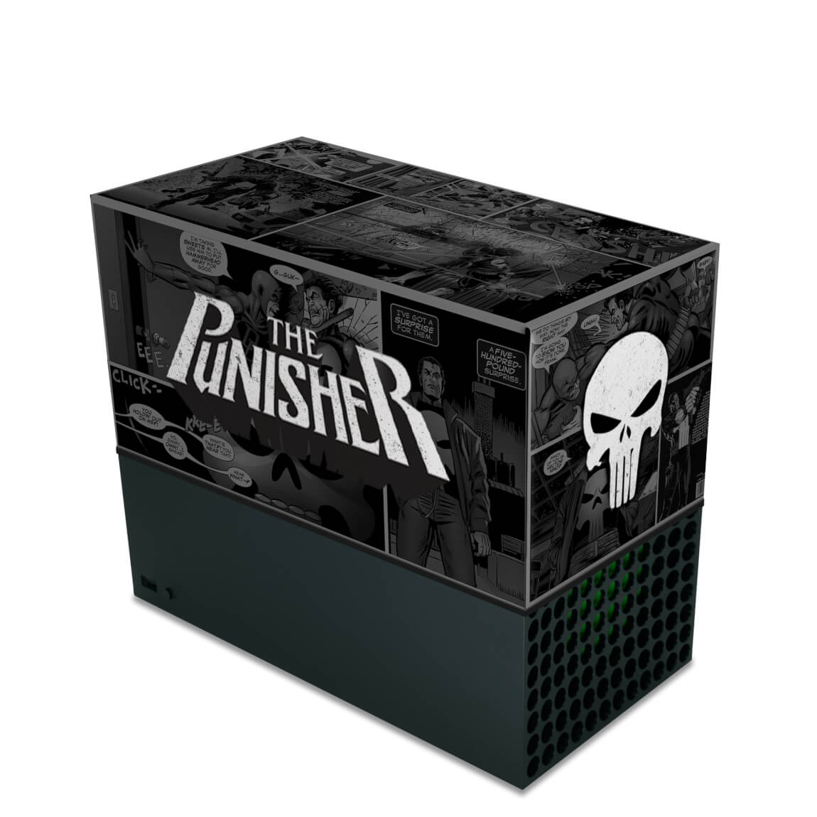 Capa Xbox Series X Anti Poeira Horizontal - The Punisher Justiceiro Comics