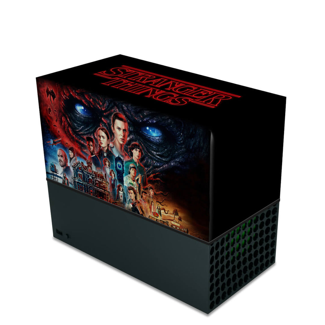 Capa Anti Poeira Xbox Series X Horizontal - Stranger Things - Pop Arte Skins