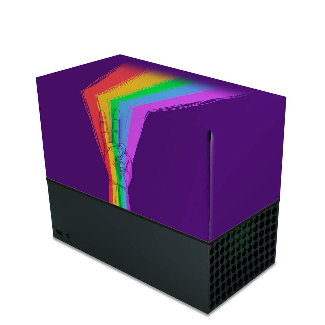 Capa Anti Poeira Xbox Series X Horizontal - Rainbow Colors Colorido - Pop Arte Skins