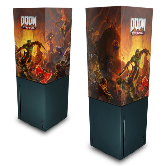 Xbox Series X Capa Anti Poeira Vertical - Doom Eternal