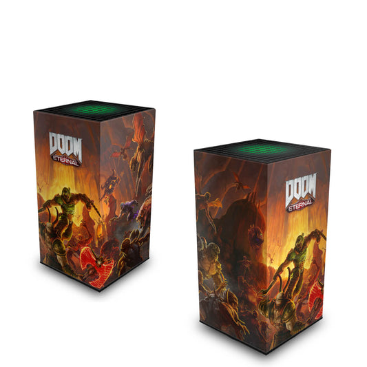 Xbox Series X Capa Anti Poeira Vertical - Doom Eternal